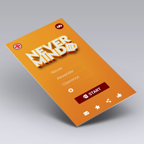 Nevermind game homescreen design concept 