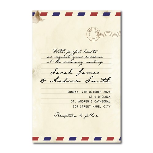 Wedding invitation: vintage