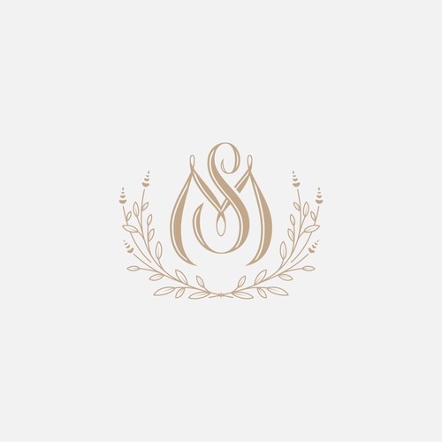 Modern-classic wedding logo concept