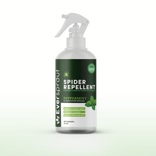 Spider Repellent Label Design