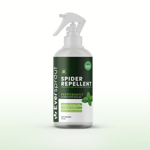 Spider Repellent Label Design