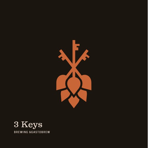 3 Beer Keys (Beer hops and 3 Keys logo)