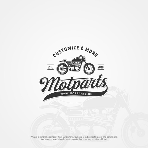 New cool logo for a custom motorcycle company