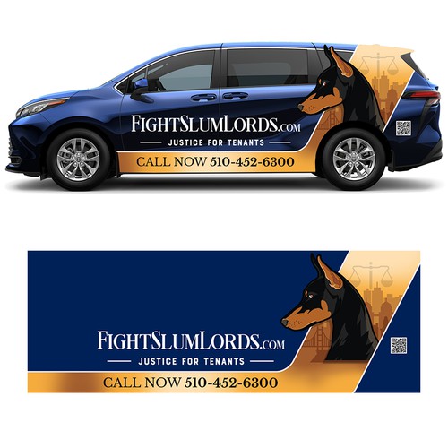 Fightslumlords.com car wrap