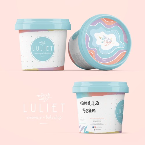 "Luliet Ice Cream" label desgin