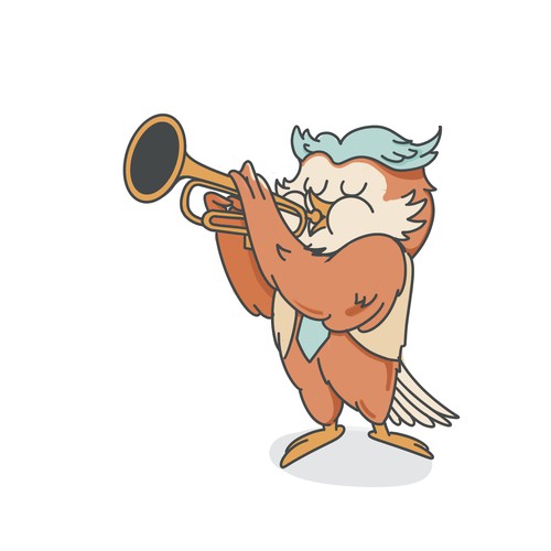 Owl design for music school