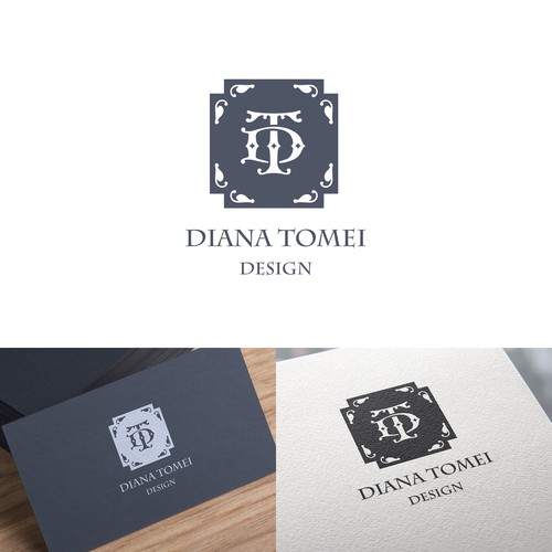 Classic sophisticated logo for Southern California interior designer