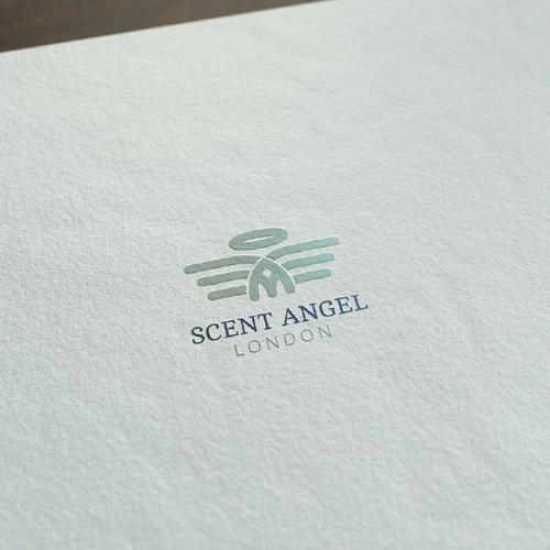 Minimal, modern Angel logo