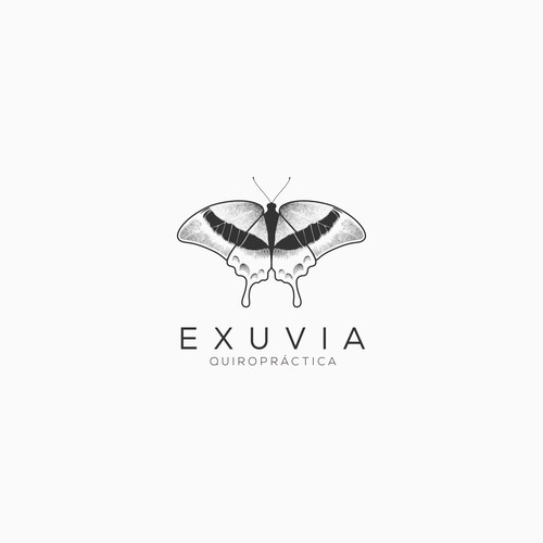 logo beauty butterfly for exuvia