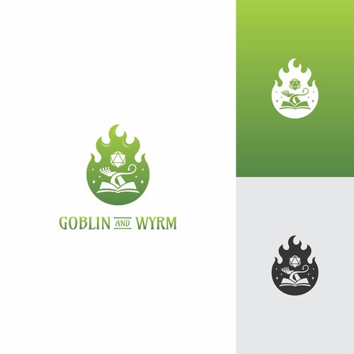Cool and Playful Logo for Goblin and Wyrm