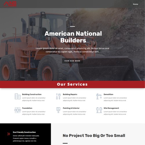 99designs constructions web page