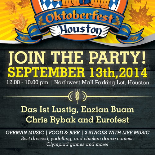 Oktoberfest Houston Flyer Design
