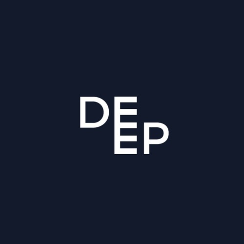 bold and minimal logo design for DEEP