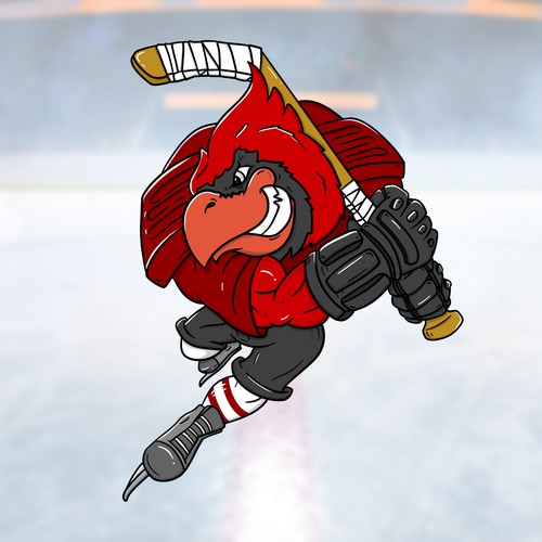 Red Bird - Hockey Mascot