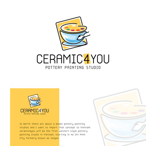 Logo for Pottery painting studio