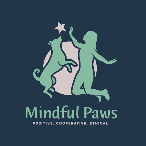 Logo concept for  positive, force-free dog training