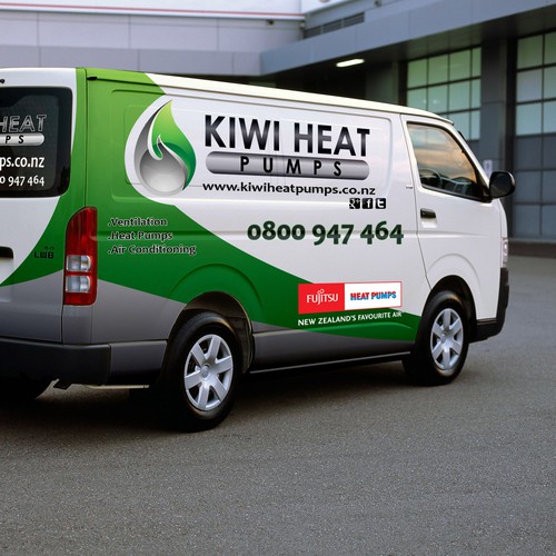 Crisp, bold van signage for air con company