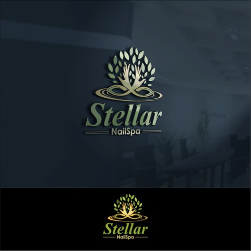 stellar nailspa simple design logo