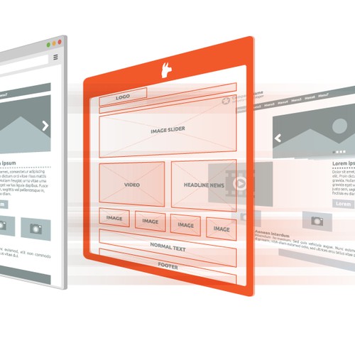 DejligLama an illustration showing the elements of a website