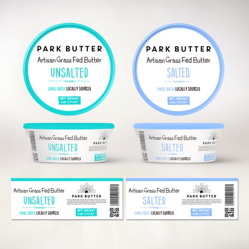 Product label design butter flavored