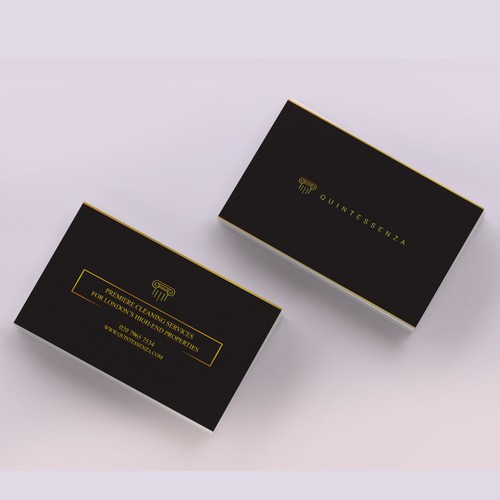 Luxury Minimalist Business Card Design for Quintessenza