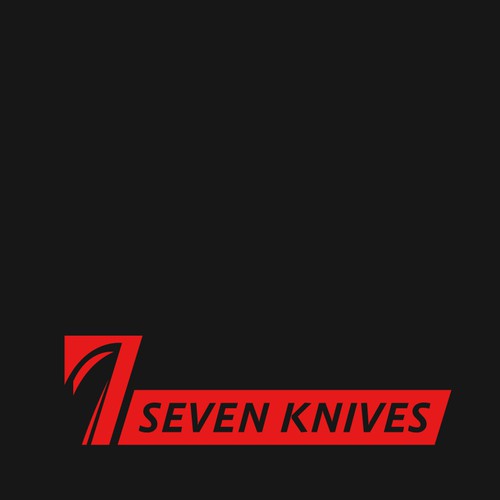 Create a modern, sharp clever illustration to appeal to everyone for Seven Knives