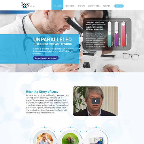 Home Page Design for Medical Company