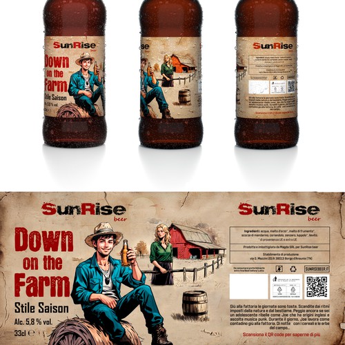 Beer label "Down on the Farm"