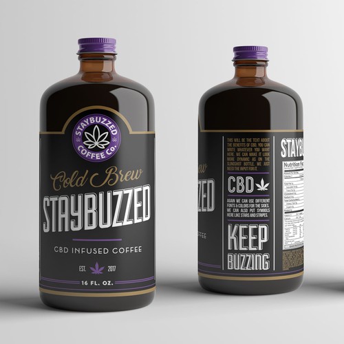 Staybuzzed CBD Infused Coffee Label