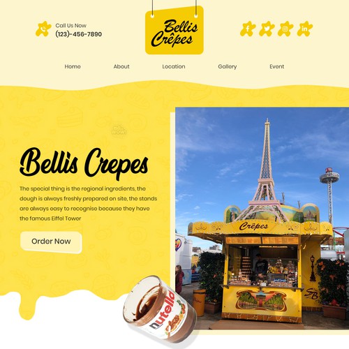 Bellis Crepes Pancake web design
