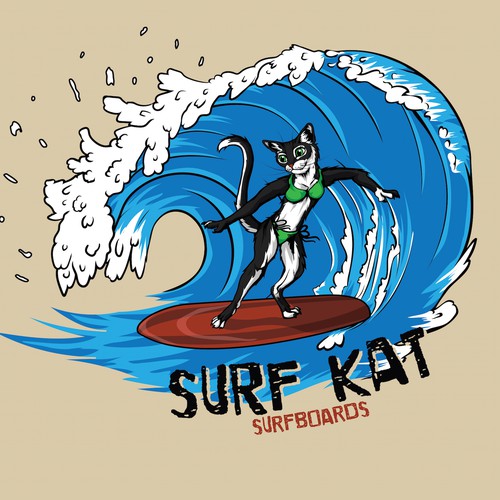Creating a dynamic new surfboard logo for a shirt.