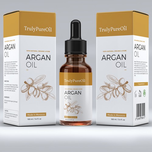 TrulyPureOil Argan Oil Packaging Design