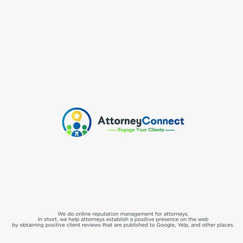 Fresh client reviews logo concept for Attorney