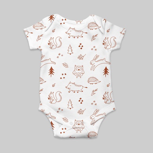 Print for children's and baby clothing