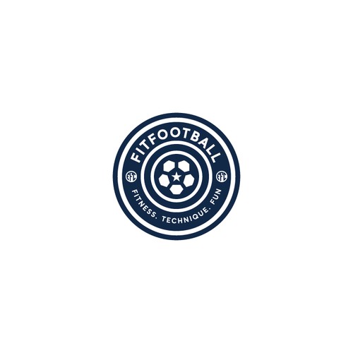 Bold flat logo design for Fitfootball company