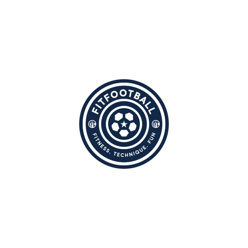 Bold flat logo design for Fitfootball company