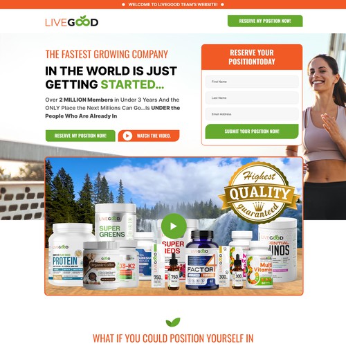Conversion-Focused Health Supplement Landing Page Design