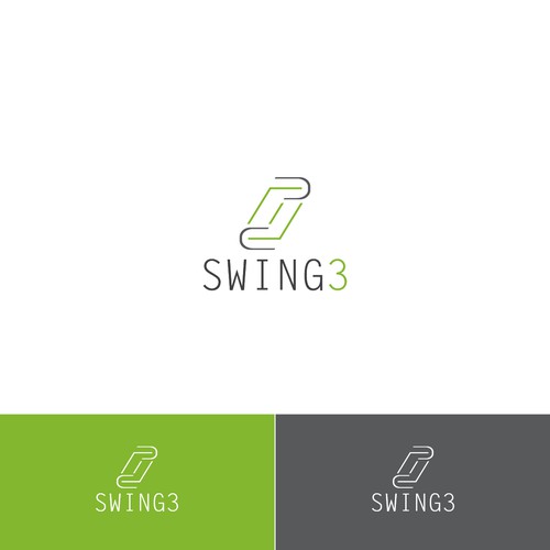 Masculin and fresh logo for Swing3