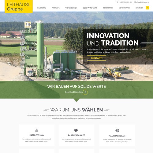 New homepage for - Austrian family business in the construction industry