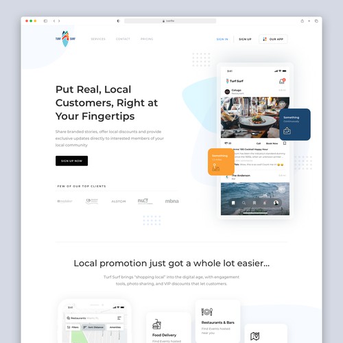 Turf Surf iPhone App UI/UX/ design
