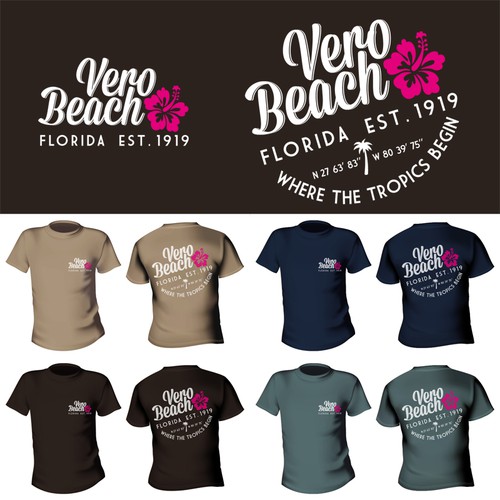 Beach-themed T-shirt design for beach town