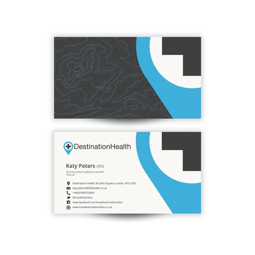 Create a new businesscard for a healthcare travel company