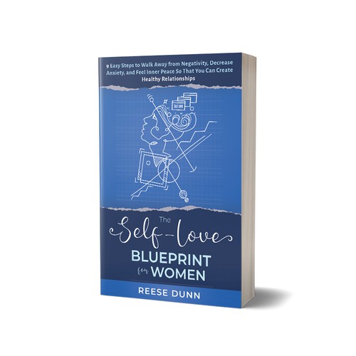 "The Self-love Blueprint for Women" book cover design. 