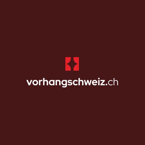 Swiss logo for online curtain shop: vorhangschweiz.ch
