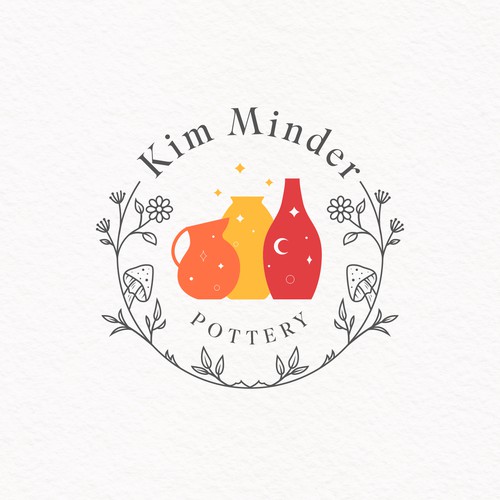 Kim Minder Pottery Logo Design