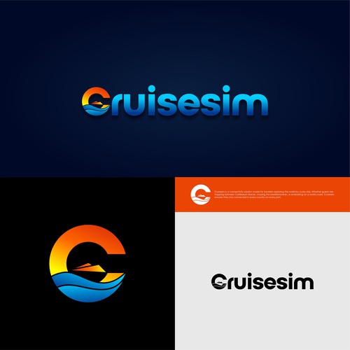 Cruise Boat Simple Logo Design