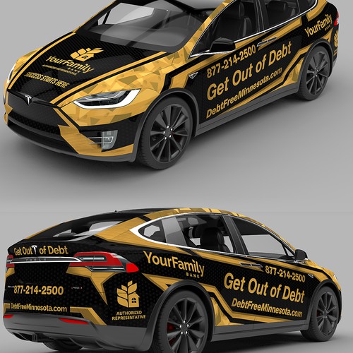 Tesla model x wrap design