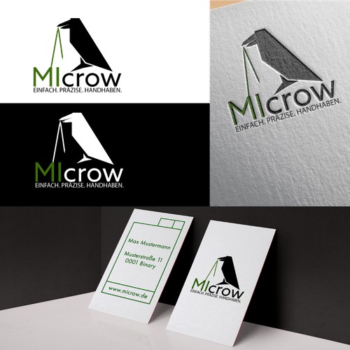 Logo for high-tech microfactory featuring a crow!