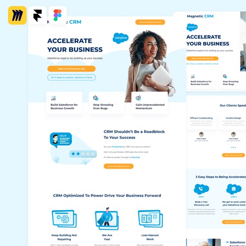 Landing Page for (SaaS) CRM Consulting Company Salesforce