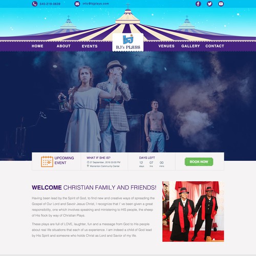 Website design for a Christian Plays group